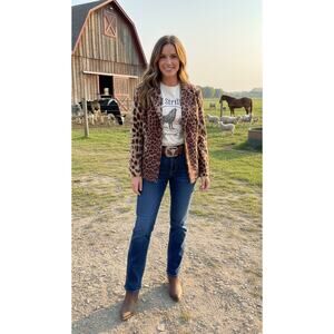 Vintage Talbots Leopard Velour Blazer | Mob Wife 90s Chic | NWOT